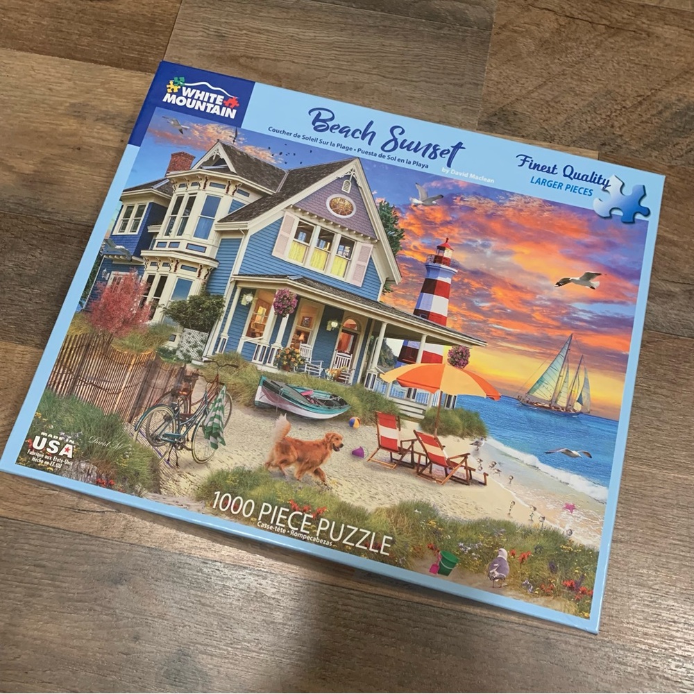 White mountain beach sunset 1,000 piece puzzle